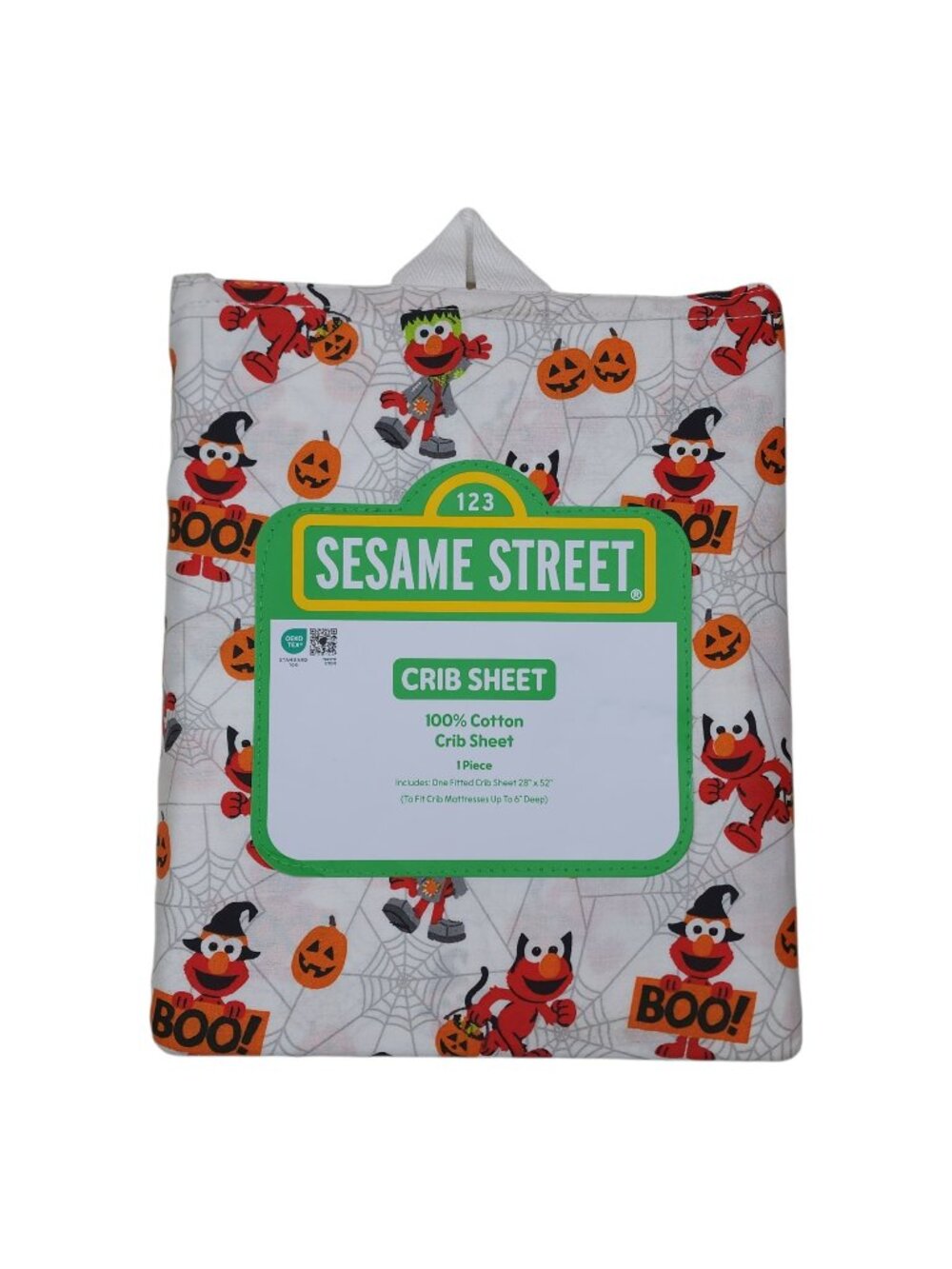Sesame Street Elmo Cotton Crib Sheet Halloween 28x52" Fits 6" Deep Mattress